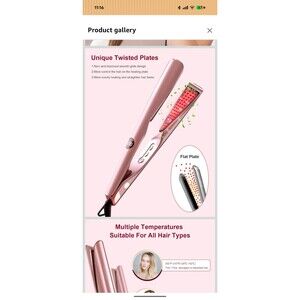 LANDOT 2-in-1 hair straightener and curler